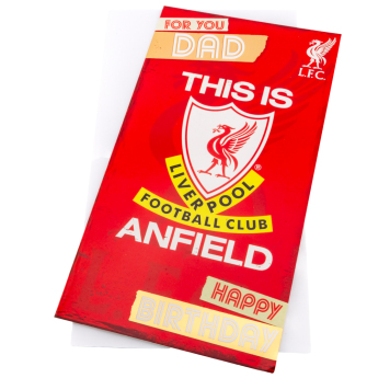 FC Liverpool čestitke Dad Birthday Card