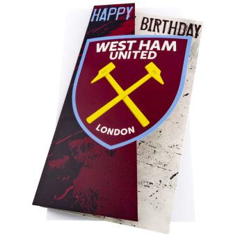 West Ham United čestitke Crest Birthday Card