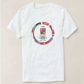 Hokejaške reprezentacije dječja majica Ice Hockey World Championship Czechia MS 2024 White