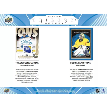 NHL boxovi NHL hokejske karte 2023-24 Upper Deck Trilogy Hobby Box