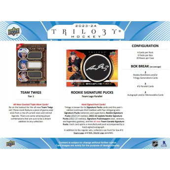 NHL boxovi NHL hokejske karte 2023-24 Upper Deck Trilogy Hobby Box