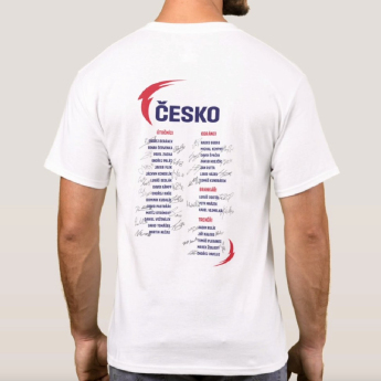 Hokejaške reprezentacije muška majica HOŠI DĚKUJEM Ice Hockey World Championship Czechia MS 2024 White