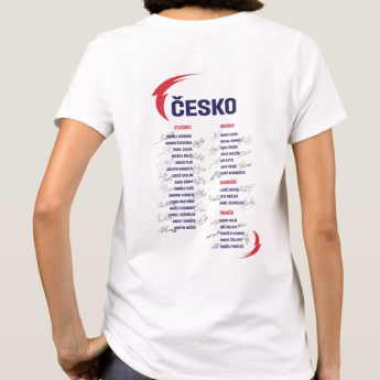 Hokejaške reprezentacije ženska majica Ice Hockey World Championship Czechia MS 2024 White
