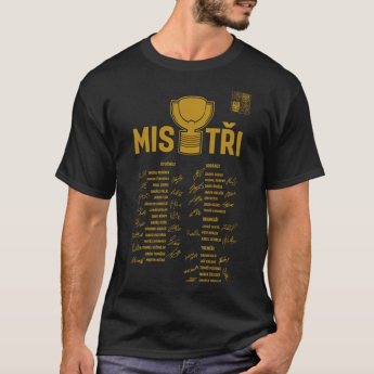 Hokejaške reprezentacije muška majica MISTŘI Ice Hockey World Championship Czechia MS 2024 GOLD EDITION Black