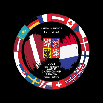 Hokejaške reprezentacije pak Ice Hockey World Championship Czechia MS 2024 Dueling 12.5.2024 Latvia vs. France