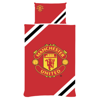 Manchester United posteljina za jedan krevet Core Stripe Single Duvet Set