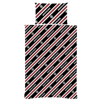 Manchester United posteljina za jedan krevet Core Stripe Single Duvet Set