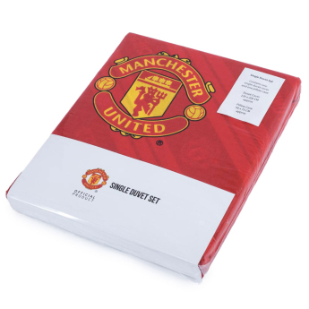 Manchester United posteljina za jedan krevet Core Stripe Single Duvet Set