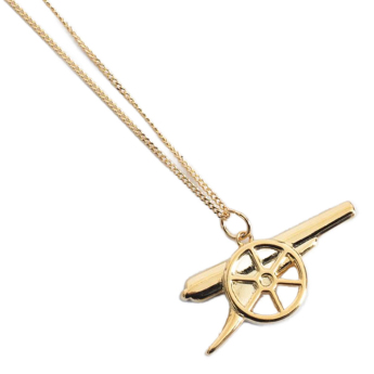 FC Arsenal ogrlica s privjeskom 18ct Gold Plated on Silver Cannon