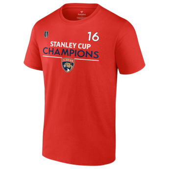 Florida Panthers muška majica Aleksander Barkov #16 2024 Stanley Cup Champions Authentic Pro Name & Number