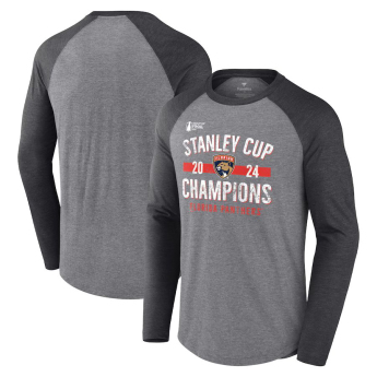 Florida Panthers muška majica dugih rukava 2024 Stanley Cup Champions Throwback Tri-Blend Raglan Long Sleeve