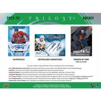NHL boxovi NHL hokejske karte 2022-23 Upper Deck Trilogy Hobby Box
