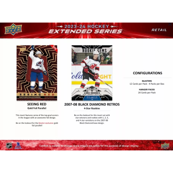 NHL boxovi NHL hokejske karte 2023-24 Upper Deck Extended Series Hockey Blaster Box