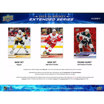 NHL boxovi NHL hokejske karte 2023-24 Upper Deck Extended Series Hobby Box