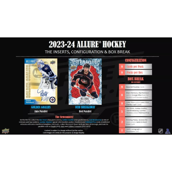 NHL boxovi NHL hokejske karte 2023-24 Upper Deck Allure Hobby Box