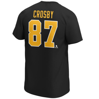 Pittsburgh Penguins muška majica Sidney Crosby Iconic Name & Number Graphic black