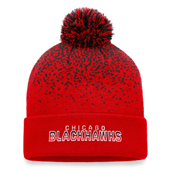 Chicago Blackhawks zimske kape Iconic Gradiant Beanie Cuff with Pom Athletic Red-Black