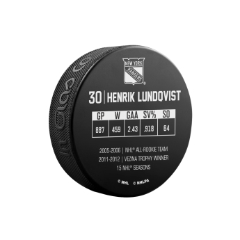 New York Rangers pak retirement souvenir hockey puck in cube