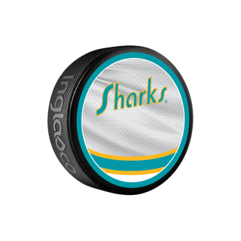 San Jose Sharks pak Reverse Retro Jersey 2022 Souvenir Collector Hockey Puck