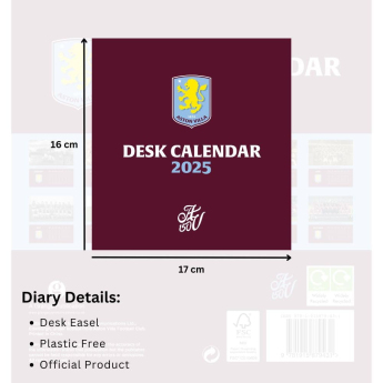 Aston Villa stolni kalendar 2025