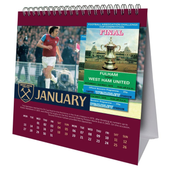 West Ham United stolni kalendar 2025