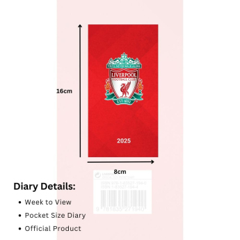 FC Liverpool dnevnik Slim 2025