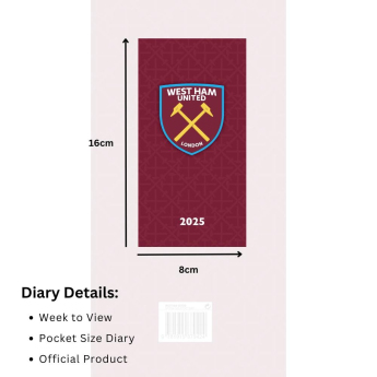 West Ham United dnevnik Slim 2025
