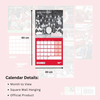 FC Arsenal kalendar Legends Square 2025