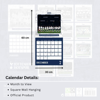 Tottenham Hotspur kalendar Legends Square 2025
