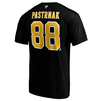 Boston Bruins muška majica David Pastrnak #88 Iconic Name & Number Graphic
