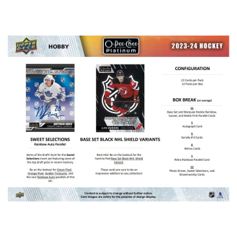 NHL boxovi NHL hokejske karte 2023-24 Upper Deck O-Pee-Chee Platinum Hobby Box