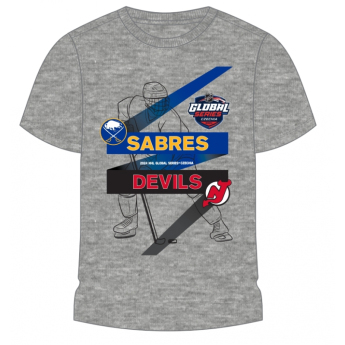 NHL proizvodi dječja majica NHL Global Series 2024 Czechia Buffalo Sabres vs New Jersey Devils Match-Up Graphic Tee