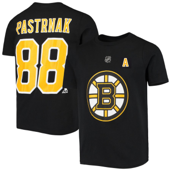 Boston Bruins dječja majica David Pastrňák Flat Alt.Captains N&N B