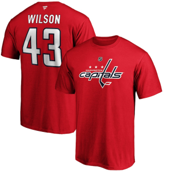 Washington Capitals muška majica Tom Wilson #43 Stack Logo Name & Number