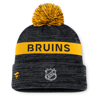 Boston Bruins zimske kape Authentic Pro Rink Beanie Cuff With POM