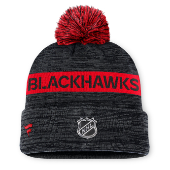 Chicago Blackhawks zimske kape Authentic Pro Rink Beanie Cuff With POM