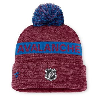 Colorado Avalanche zimske kape Authentic Pro Rink Beanie Cuff With POM