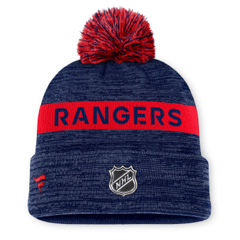 New York Rangers zimske kape Authentic Pro Rink Beanie Cuff With POM