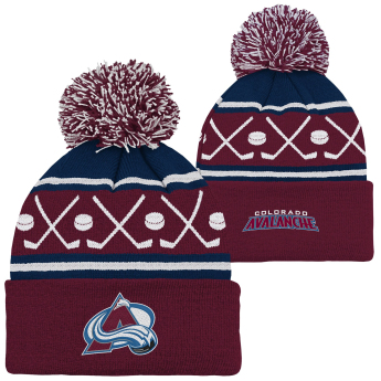 Colorado Avalanche dječja zimska kapa Face-Off Cuff Pom
