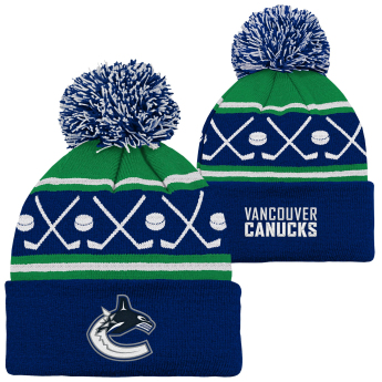 Vancouver Canucks dječja zimska kapa Face-Off Cuff Pom