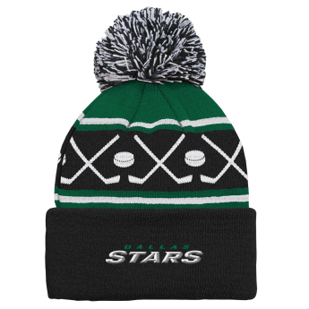 Dallas Stars dječja zimska kapa Face-Off Cuff Pom