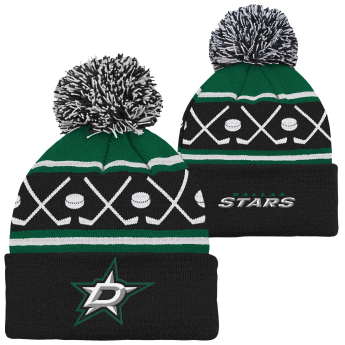 Dallas Stars dječja zimska kapa Face-Off Cuff Pom