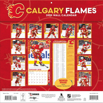 Calgary Flames kalendar 2025 Wall Calendar