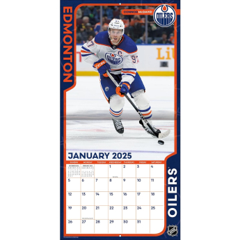 Edmonton Oilers kalendar 2025 Wall Calendar