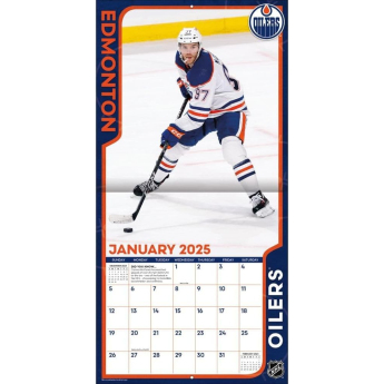 Edmonton Oilers kalendar Connor McDavid #97 2025 Wall Calendar