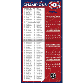 Montreal Canadiens kalendar 2025 Wall Calendar