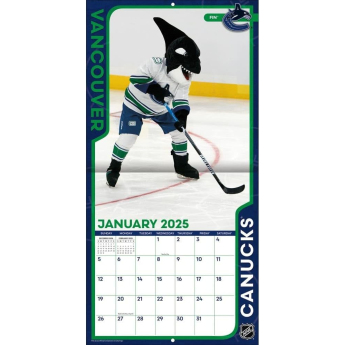 NHL proizvodi kalendar Mascots 2025 Wall Calendar