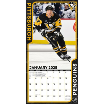 Pittsburgh Penguins kalendar Sidney Crosby #87 2025 Wall Calendar