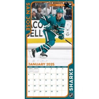 San Jose Sharks kalendar 2025 Wall Calendar