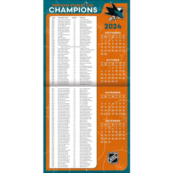 San Jose Sharks kalendar 2025 Wall Calendar